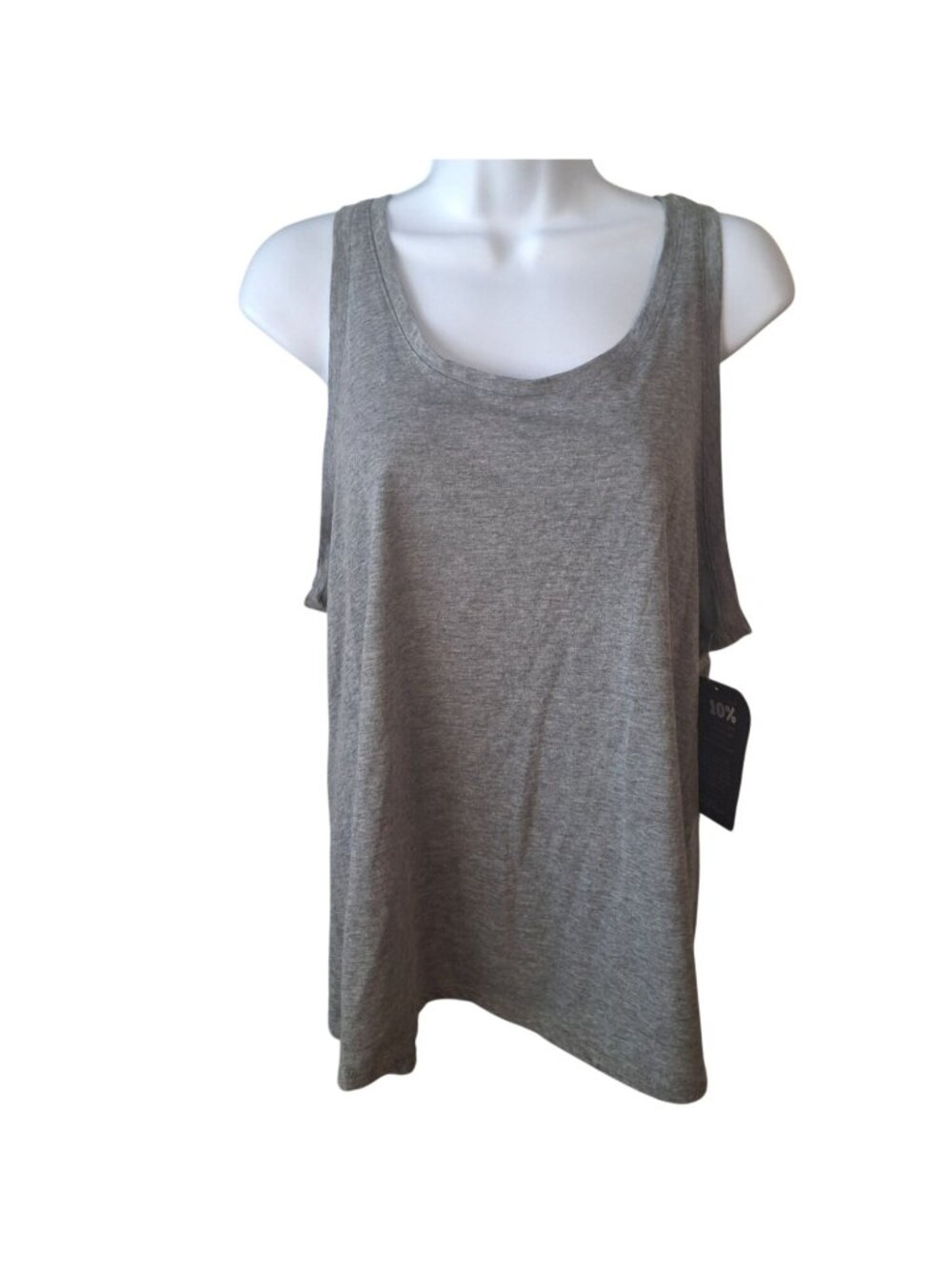 Threads 4 Thought Gray Tank Top L Organic Cotton Eco Minimalist Athleisure